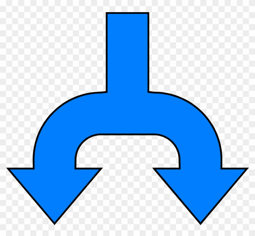 Split Arrow Clipart - Split Arrow #178750