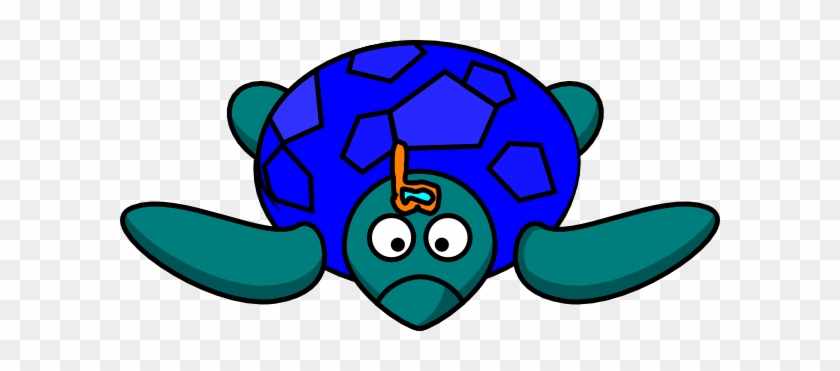 Turtle Clipart Blue And Green - Green Sea Turtle Drawings #178835