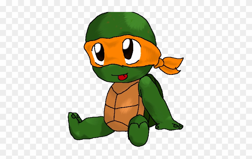 Baby Ninja Turtle Cartoon - Teenage Mutant Ninja Turtles Baby Mikey #178867