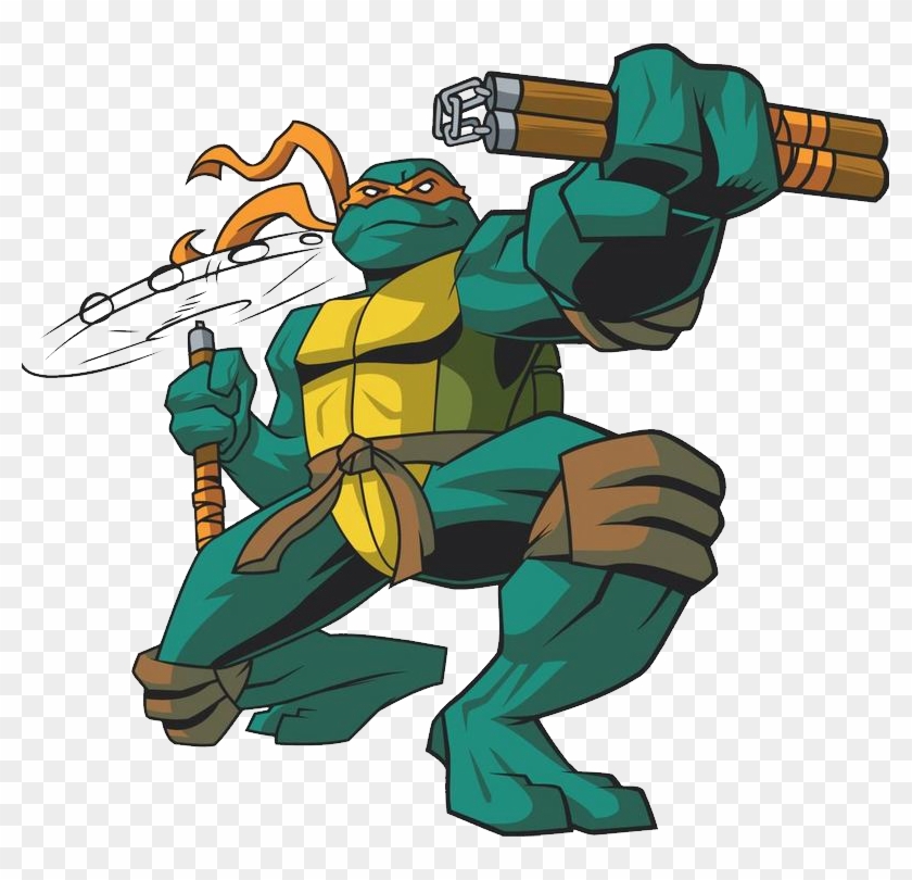 Michelangelo Ninja Turtle Clip Art - Teenage Mutant Ninja Turtles 2003 Michelangelo #178913