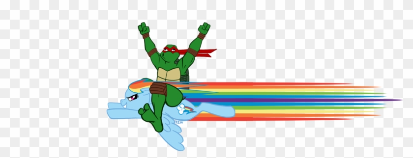 Zakniteh, Crossover, Rainbow Dash, Raphael, Safe, Teenage - Tmnt Raphael Y Rainbow Dash #179008