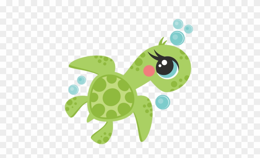 Sea Turtle Cut File Cute Clipart Files For Silhouette - Png Cute Sea Turtle #179139
