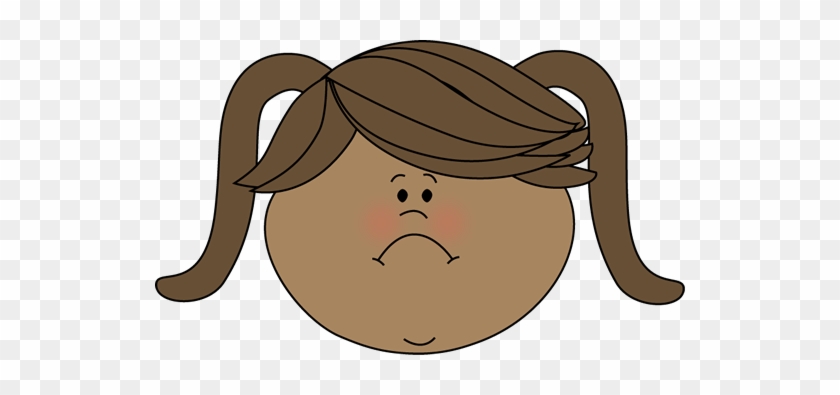Clipart Sad Face Girl - Happy Girl Face Cartoon #179158