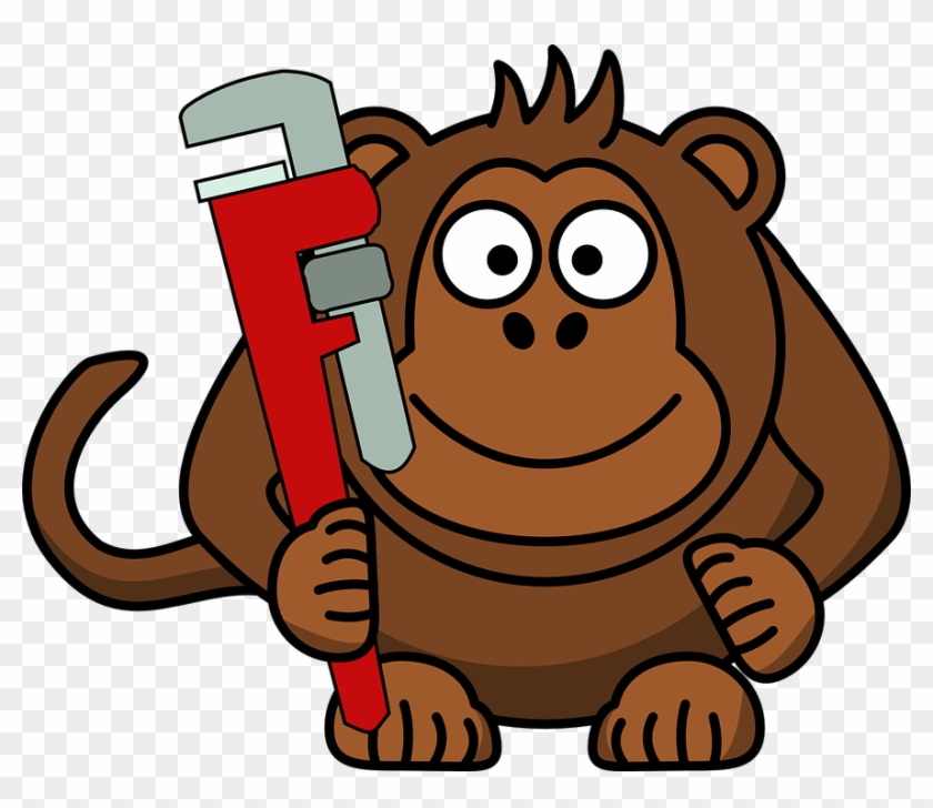 Clipart Smart Inspiration Monkey Clipart Free Wrench - Monkey Bumped His Head #179169