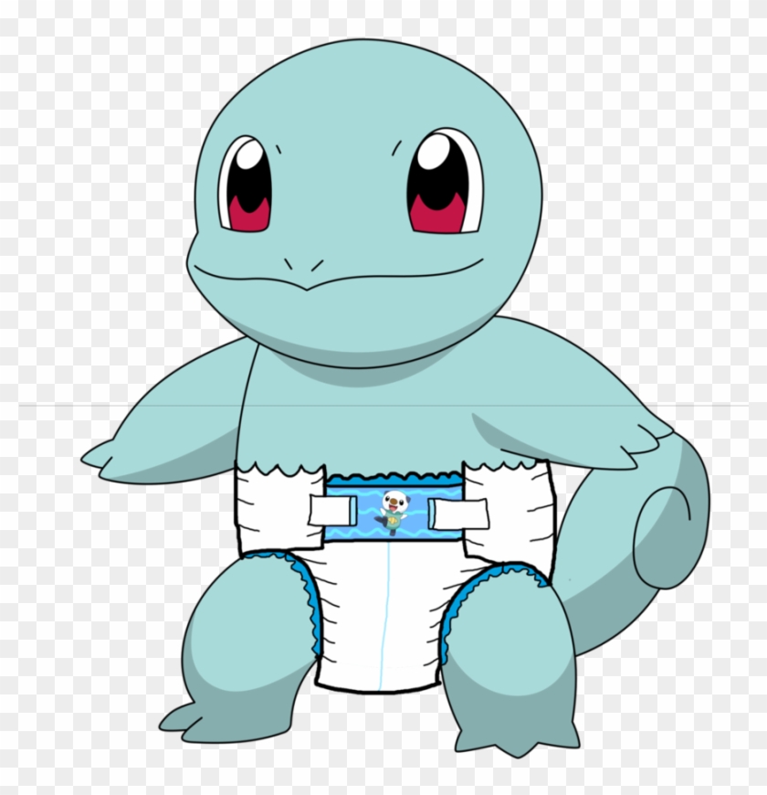 Diapered Squirtle By Ryanthescooterguy - Pokemon Turtle #179224