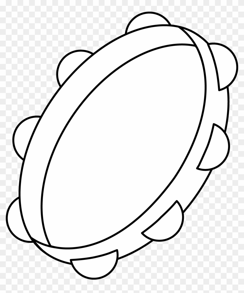 Tambourine Clip Art Free Coloring Pages - Tambourine Clipart Transparent #179293
