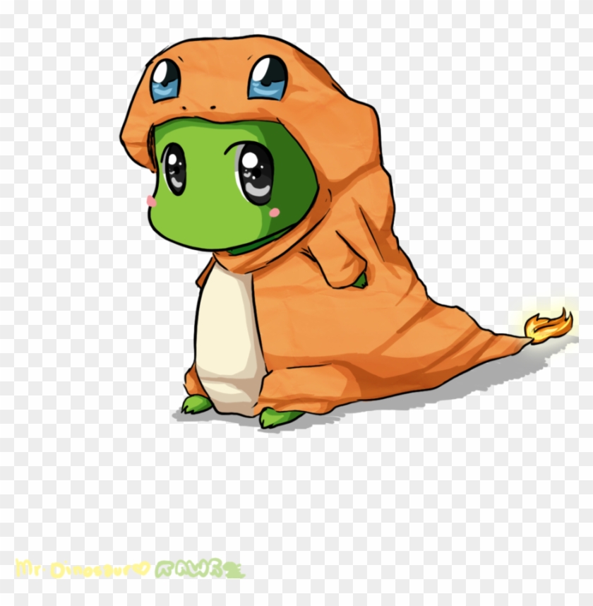 Dinosaur In A Charmander Hoodie By Jewieee - Charmander Dinosaur #179332