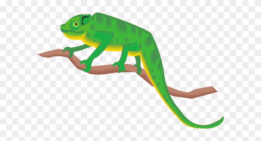 Chameleon On A Branch Clipart #179353