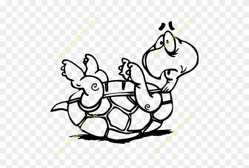 Upside Down Turtle Clipart - Upside Down Turtle Drawing #179472