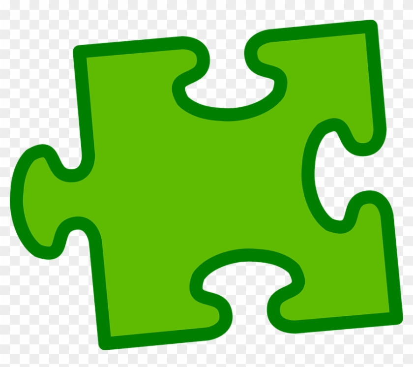 Green On Green Puzzle Piece - Puzzle Pieces Clip Art #179509