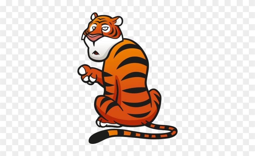 Clipart Oturmuş Arkasına Bakan Kaplan - Tiger #179595