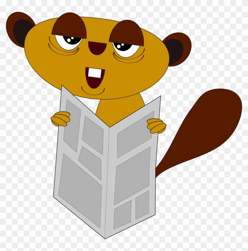 Free Newspaper Dude - Dog Reading Newspaper Png #179658