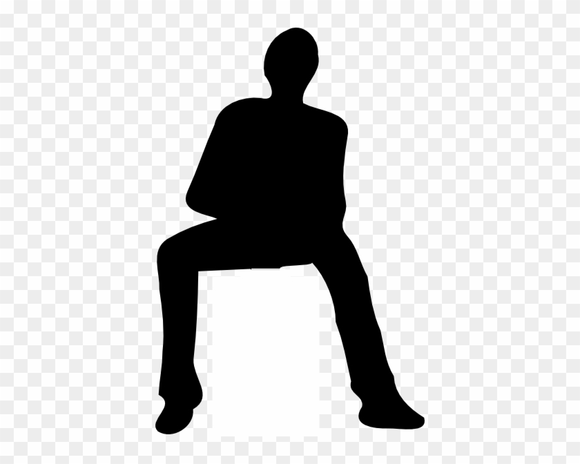 Sitting Man Clip Art At Clker - People Silhouette Sitting Png #179720