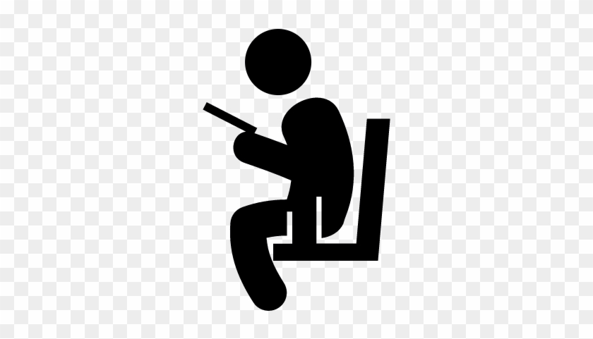 Sitting Man Reading Vector - Siting Icon #179733