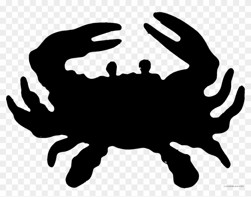 Black And White Crab Animal Free Black White Clipart - Crab Clipart Black #179970