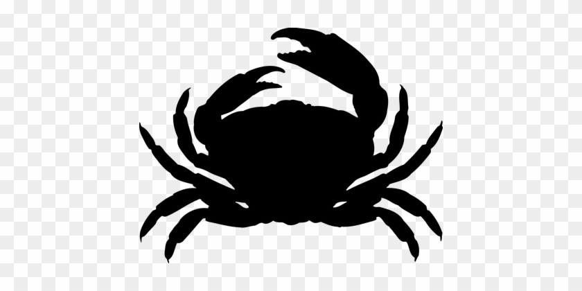 Animal Crab Crustacean Ocean Sea Silhouett - Crab Silhouette #180045
