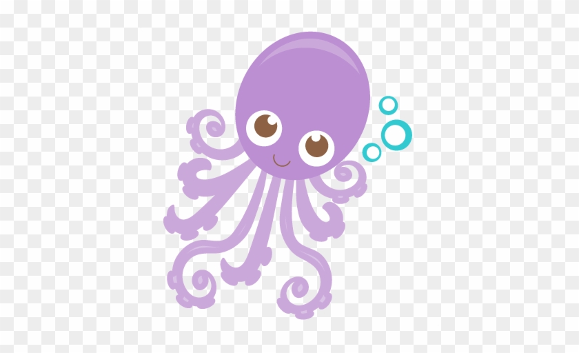 Octopus Svg Scrapbook Cut File Cute Clipart Files For - Cute Sea Creatures Png #180266