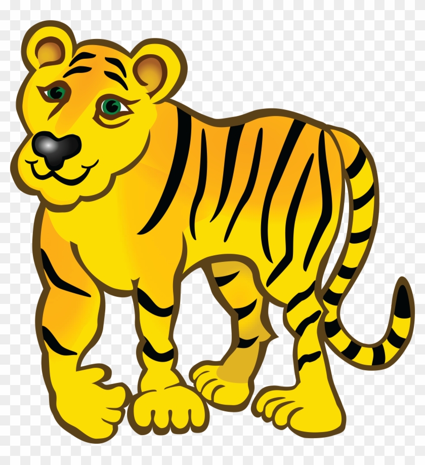 Free Clipart Of A Tiger - Tiger Yellow #180294