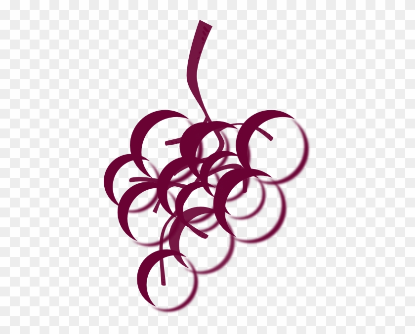 Grapes Dark Red Clip Art At Clker - Red Grapes Art #180340