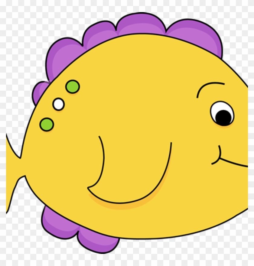 Cute Fish Clipart Purple Cartoon Fish Yellow Fish Clip - Fish Clipart #180375