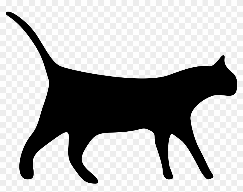 Cat Icons 4 Black White Line Art 999px - Cat Silhouette Clip Art #180388