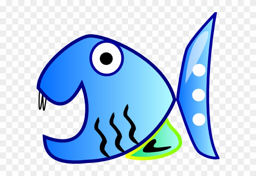 Blue Fish Clip Art - Fish Mouth Open Png #180438