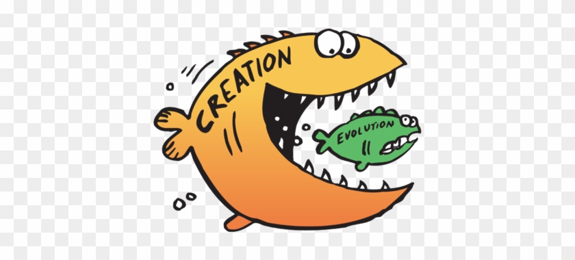 Creation Clip Art - Creation Vs Evolution Fish #180461