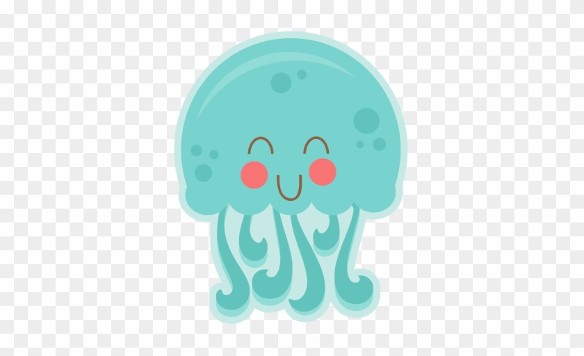 Happy Jellyfish Svg Cutting Files For Scrapbooking - Cute Jellyfish Clipart #180468