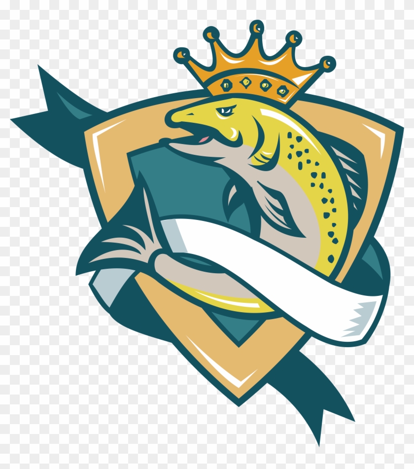 Chinook Salmon Stock Photography Illustration - King Salmon With A Crown #180575