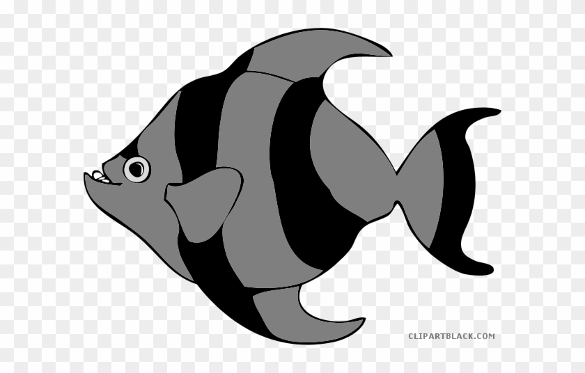 Tropical Fish Animal Free Black White Clipart Images - Large Pictures Of Cartoon Fish #180609