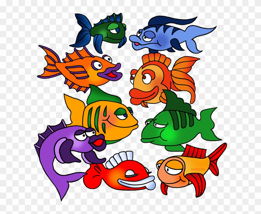 School Of Fish - Phillip Martin Clipart Fish #180742