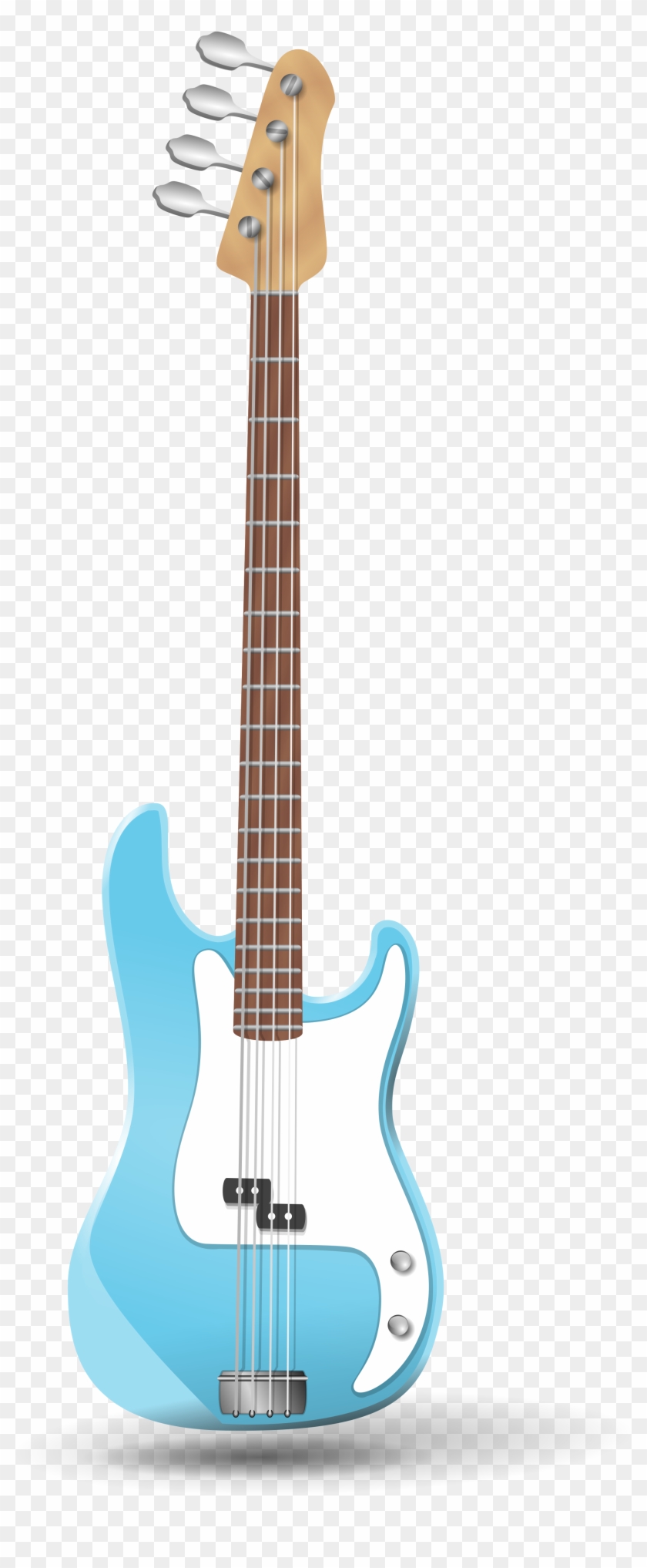 Open - Bass Guitar Clip Art #180787