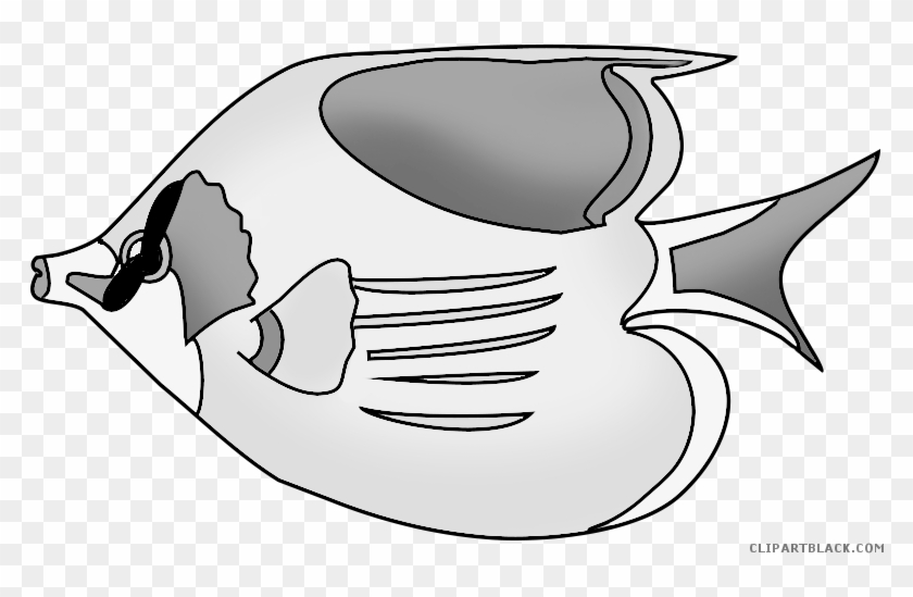 Colorful Fish Animal Free Black White Clipart Images - Marlin #180799