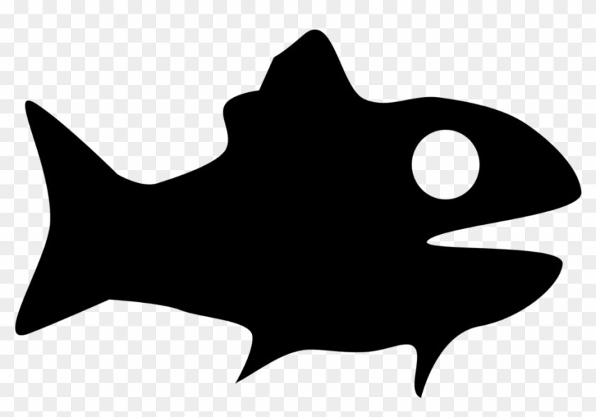 Fish Clipart Black And White - Clip Art Black Fish #180852