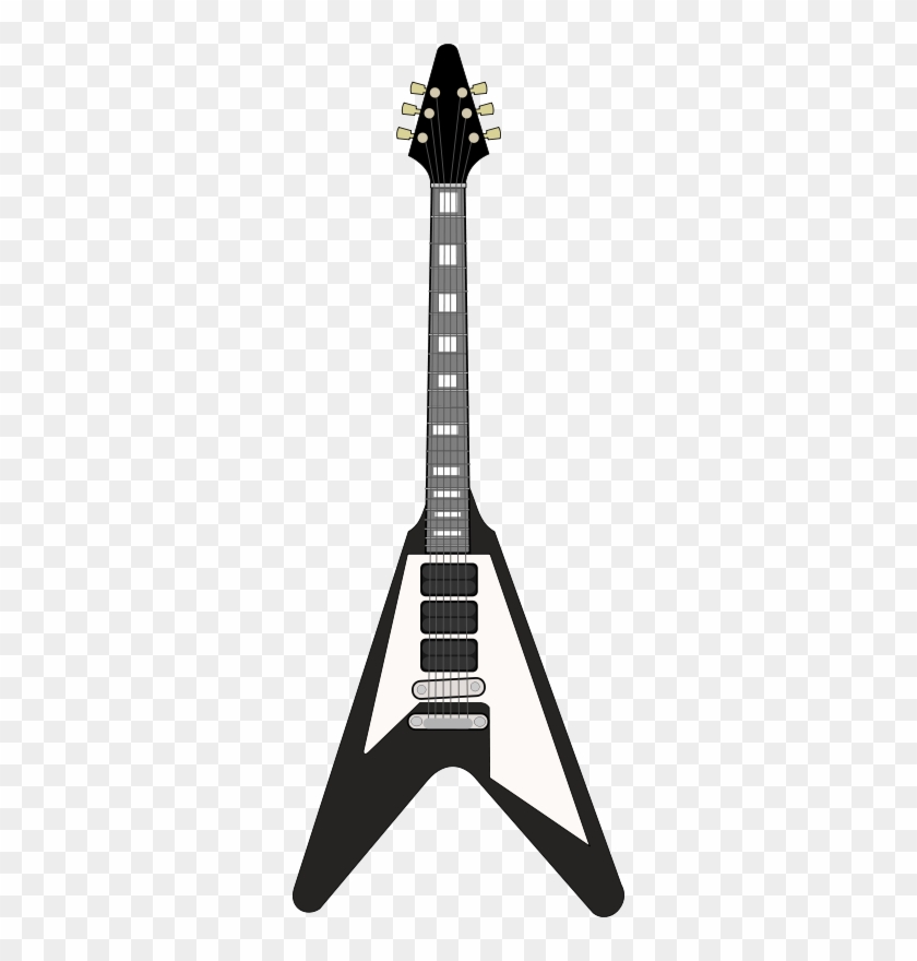 Guitar Clip Art Gibson Flying V Clip Art - Flying V Guitar Vector #180853