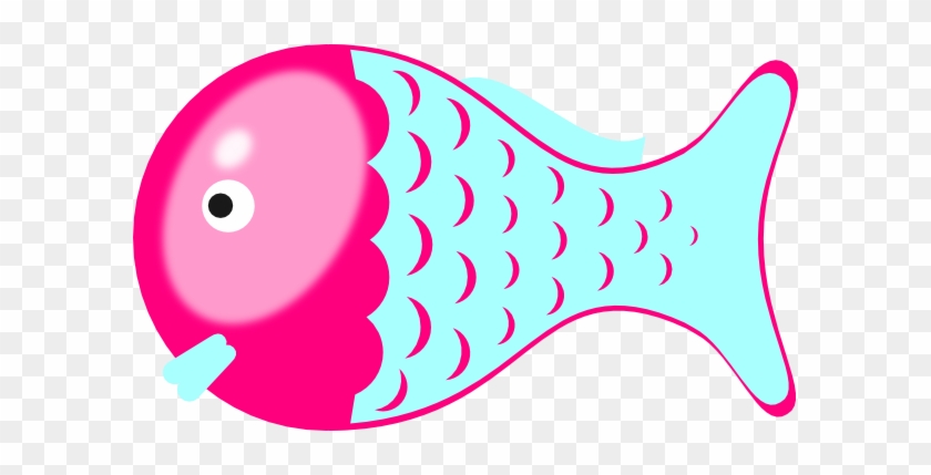 Pink Blue Fish Clip Art At Clker - Pink And Blue Fish #180871