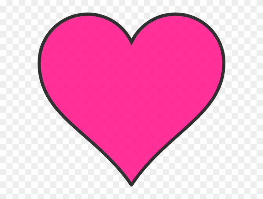 Clipart Of A Love Heart Pink Dark Clip Art At Clker - Dark Pink Heart #180889