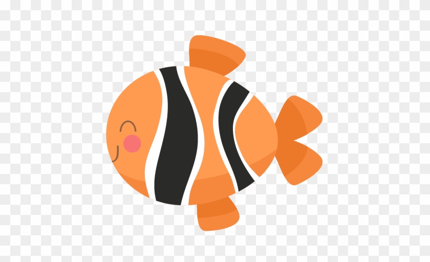 Clown Fish Svg Cutting Files For Scrapbooking Fish - Cute Small Fish Clipart #180933