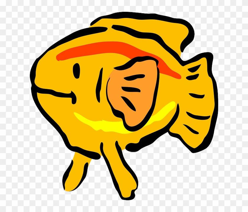 Water, Yellow, Cartoon, Fish, Free, Swim - Ugly Fish Clip Art #180943