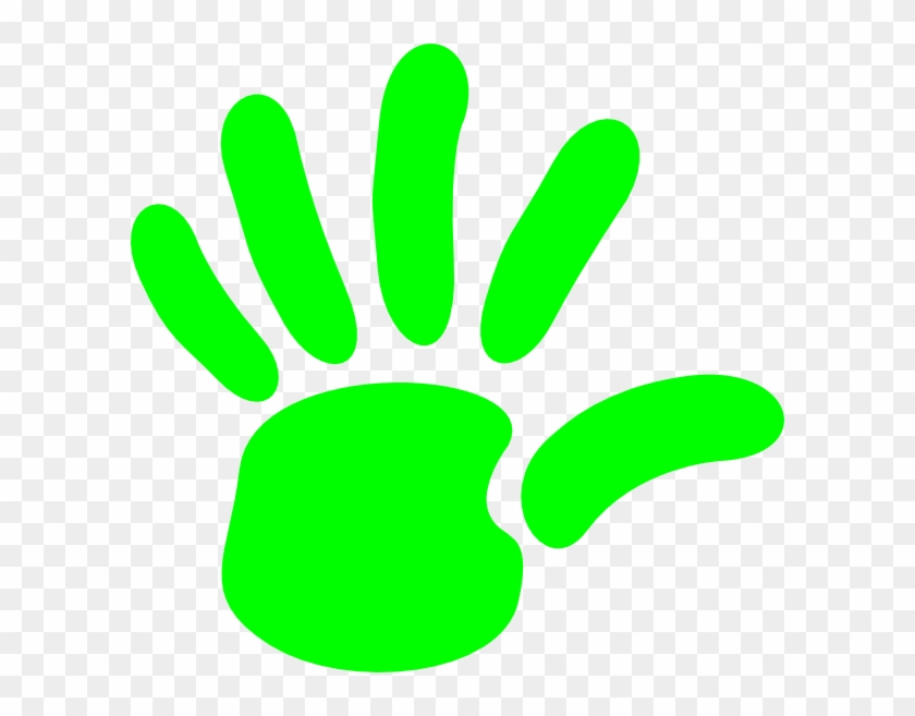 Handprint - Outline - Clipart - Hands Clipart Green #180946