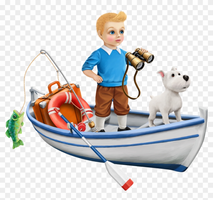 Tintin, Beach Girls, Clip Art, Illustration, Page, - Dinghy #180947