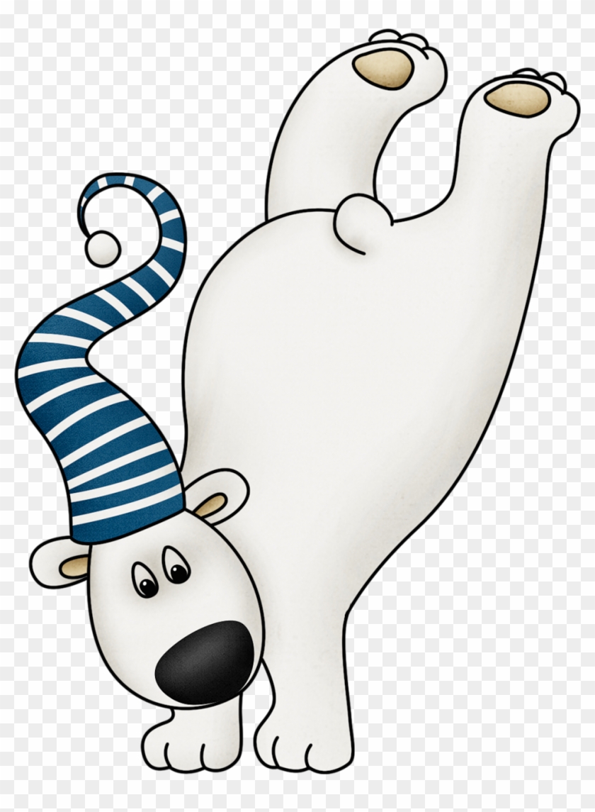 Cute Winter Polar Bear Clip Art - Polar Bear Clip Art #180990