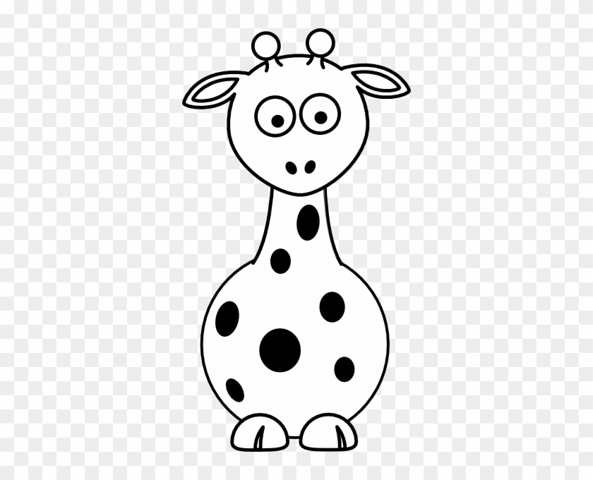 Cute Giraffe Clipart Black And White - Baby Giraffe Clipart Black And White #181124