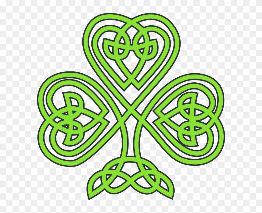 Clipart Of Shamrocks And Four Leaf Clovers - St Patricks Day Celtic #181160