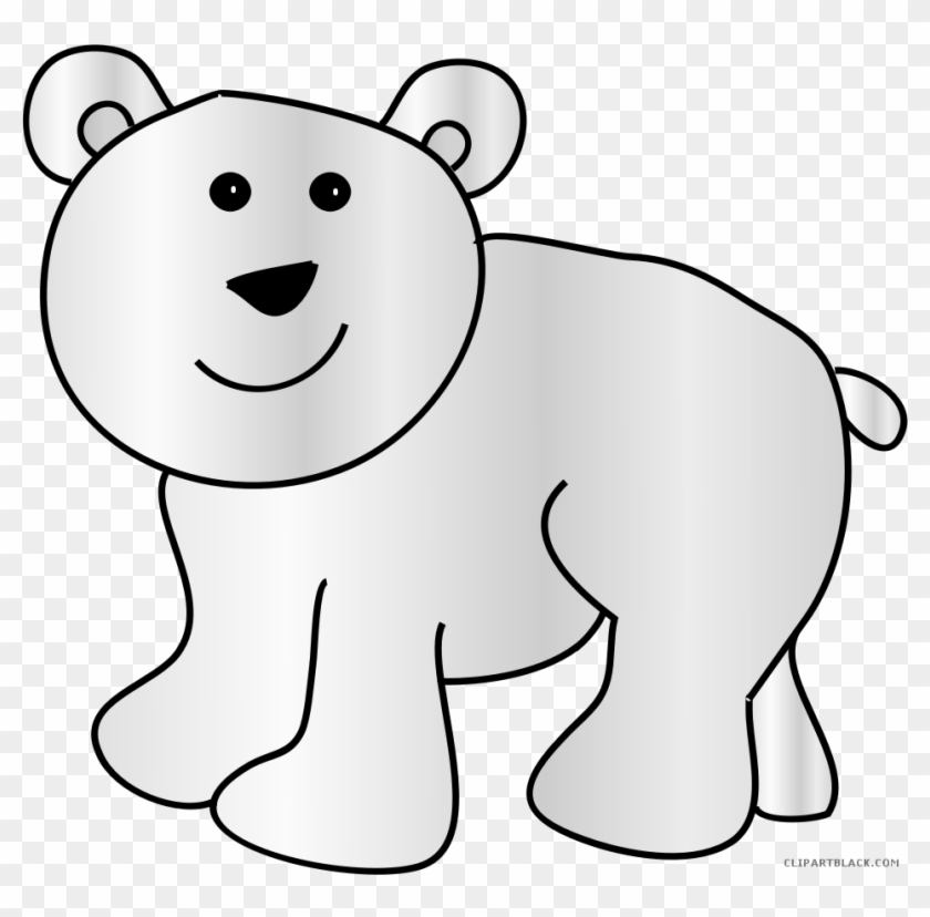 Polar Bear Animal Free Black White Clipart Images Clipartblack - Crab Black And White #181188