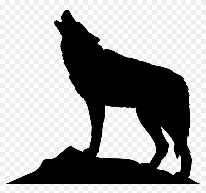 Wolf Howling Clipart Black And White - Wolf Howling Clipart Black And White #181296