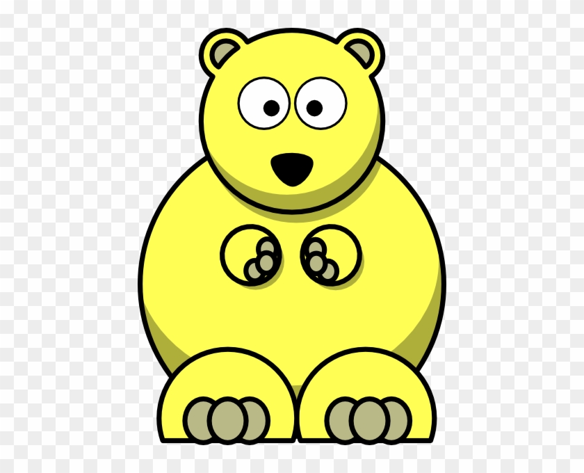Yellow Bear Clip Art At Clker - Cartoon Polar Bear - Free Transparent PNG  Clipart Images Download