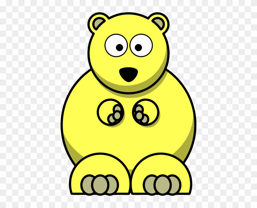 Yellow Bear Clip Art At Clker - Cartoon Polar Bear #181299