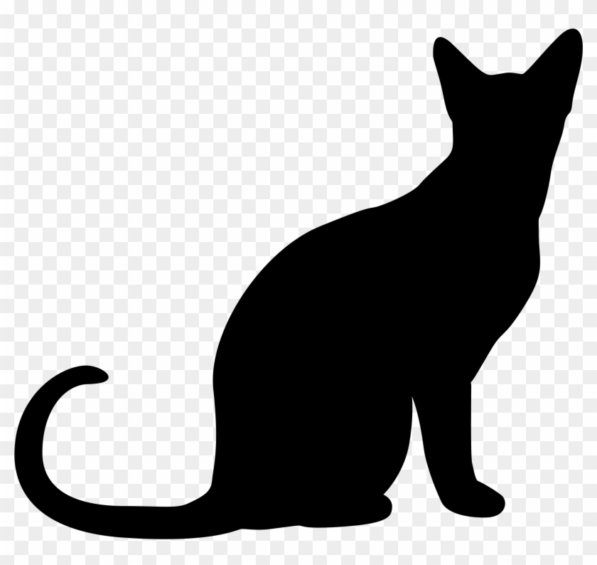 Clipart - Sitting Cat Silhouette Png #181325