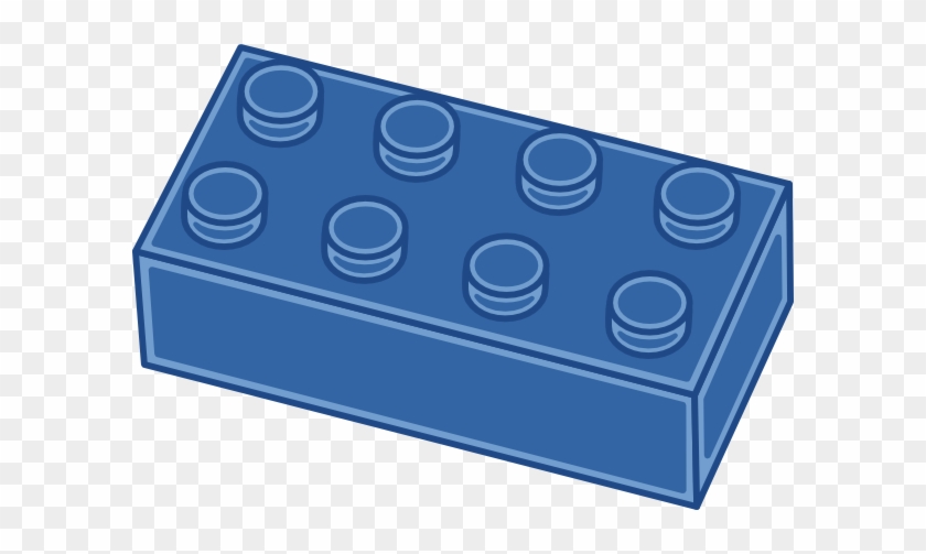 Blue Lego Brick Cartoon #181344